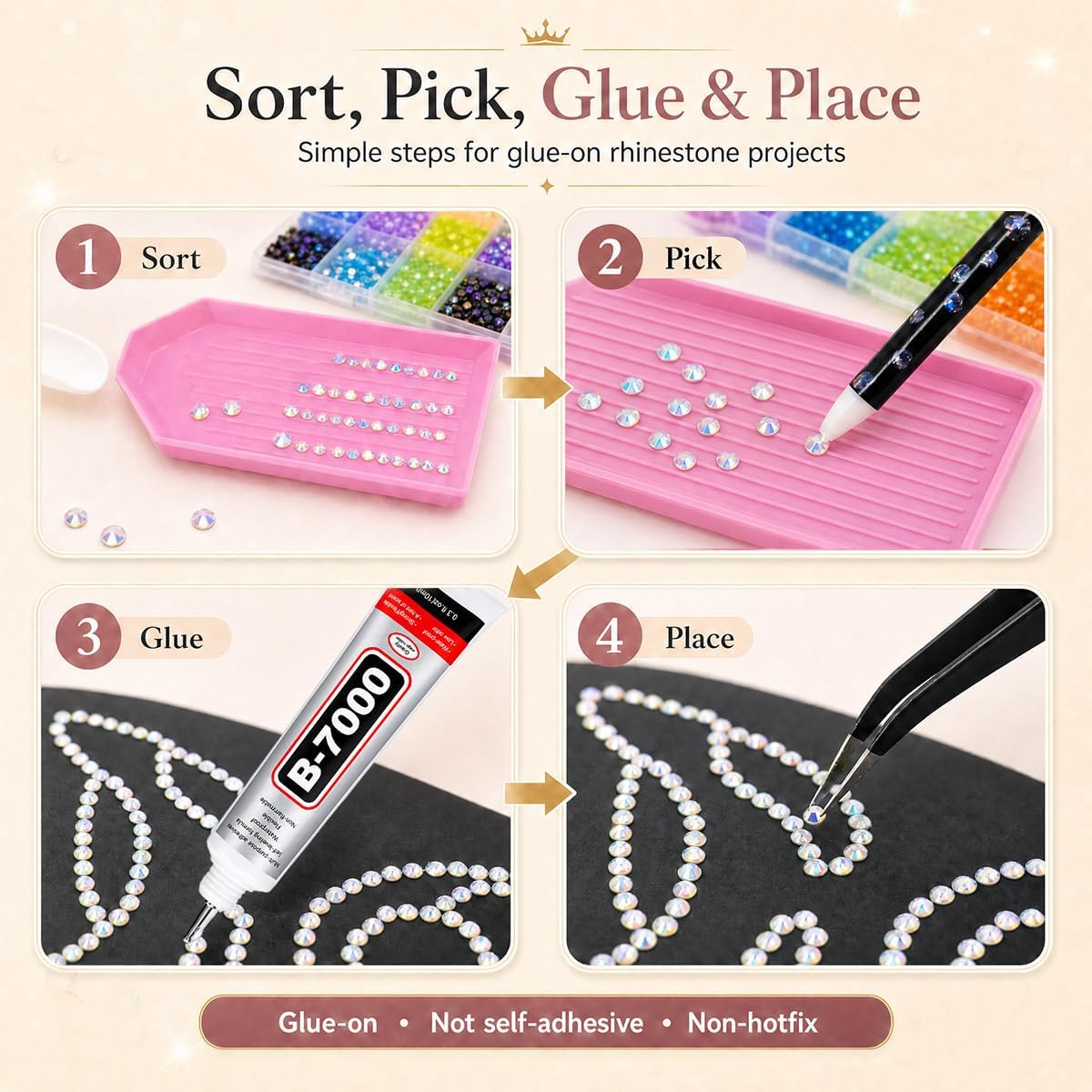 30,000Pcs 30 Colors Jelly AB Rhinestones for Bedazzling, 3mm Resin Flatback Gems All-in-One Bedazzling Kit with 4Pcs B-7000 Glue, Pickup Pen, Tweezers & Trays for Crafts, Nails, DIY