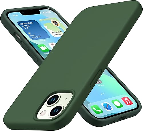 CellEver Funda de silicona ultra duradera para iPhone 13, protección de grado militar 3 capas y doble revestimiento ajuste delgado a prueba de