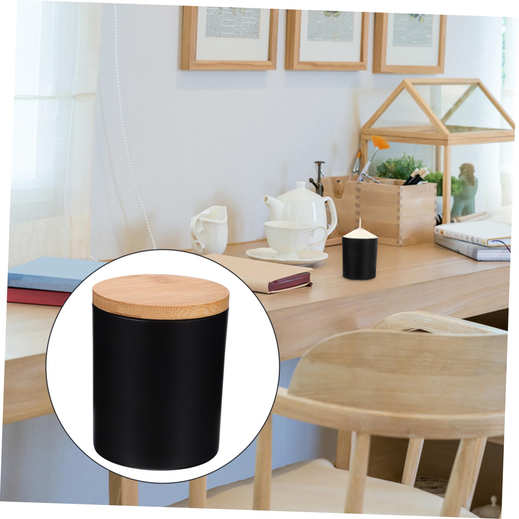 Gogogmee Glass Candle Tin Lids DIY Candle Making Jars Aromatherapy Candle Can Set