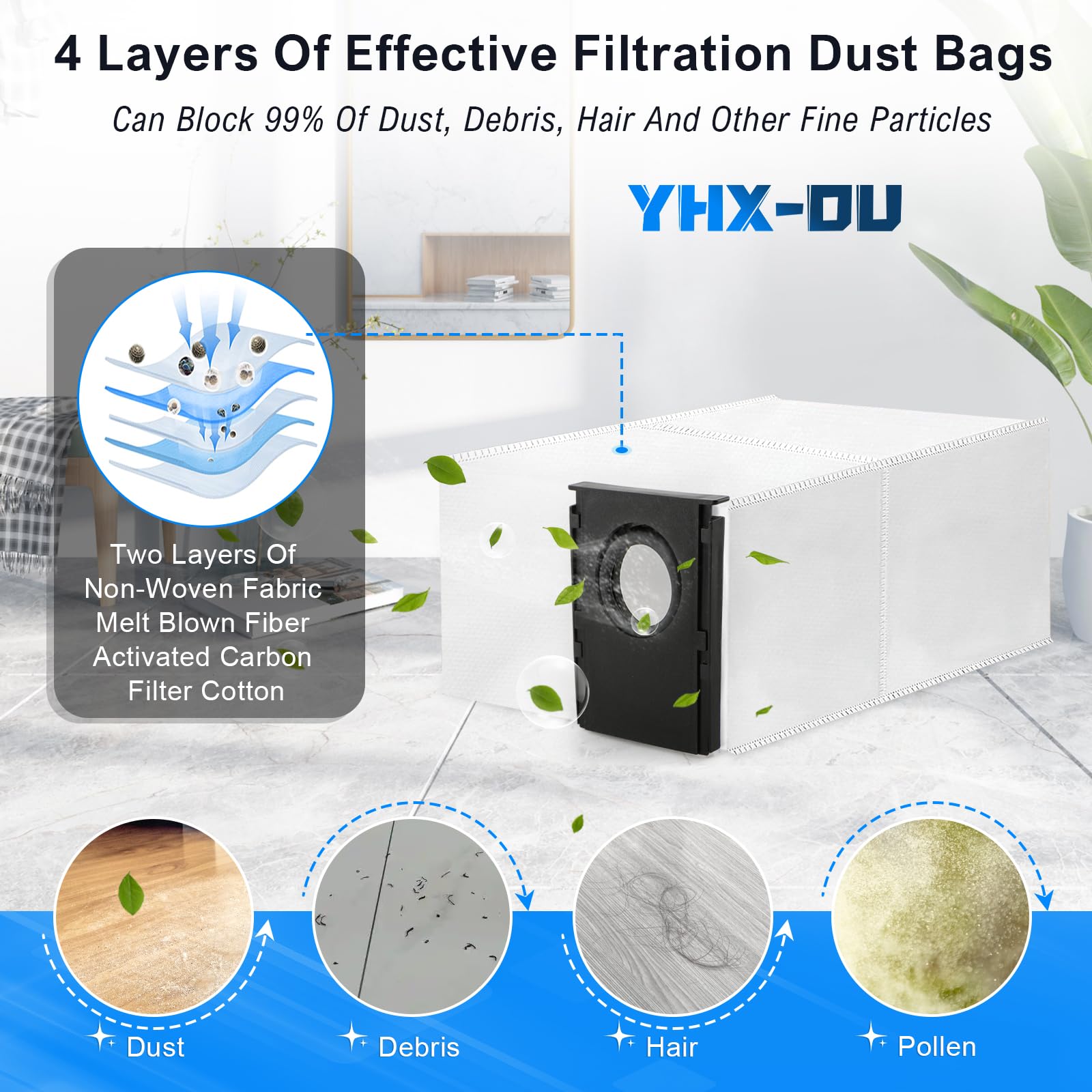 10 pièces sacs à poussière pour Eureka J15 Pro Ultra Aspirateur