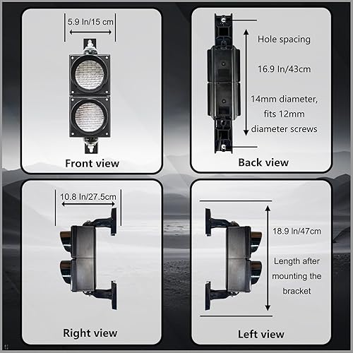 Miniatura 8 de 100-2 4inch 3.937 in tráfico StopGo LightBotón ControlAC 85-265V lámpara LED, PC cubierta resistente al agua IP65