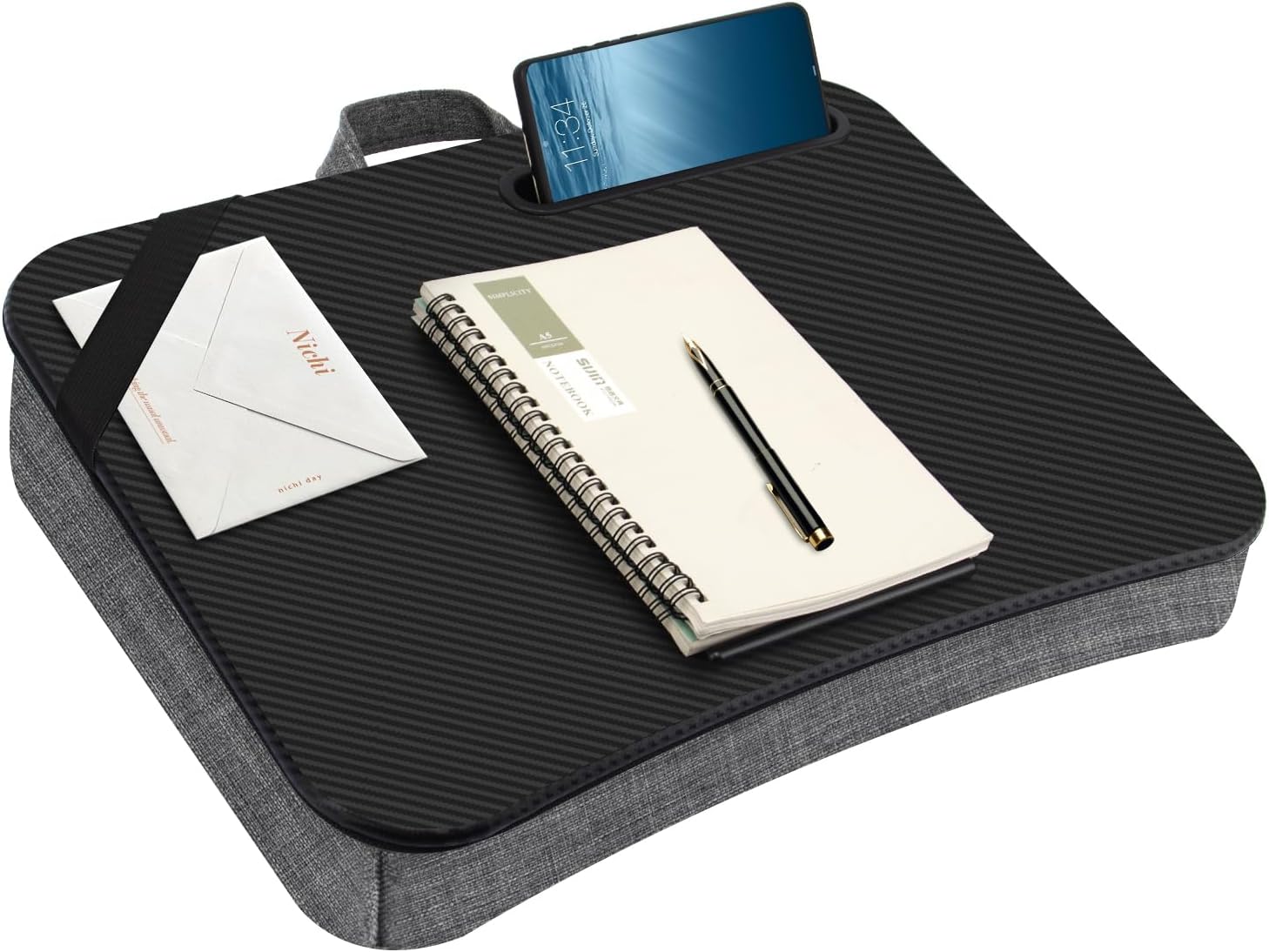 SEDISON Laptop Lap Desk Portable Laptop Cushion with Phone Holder and