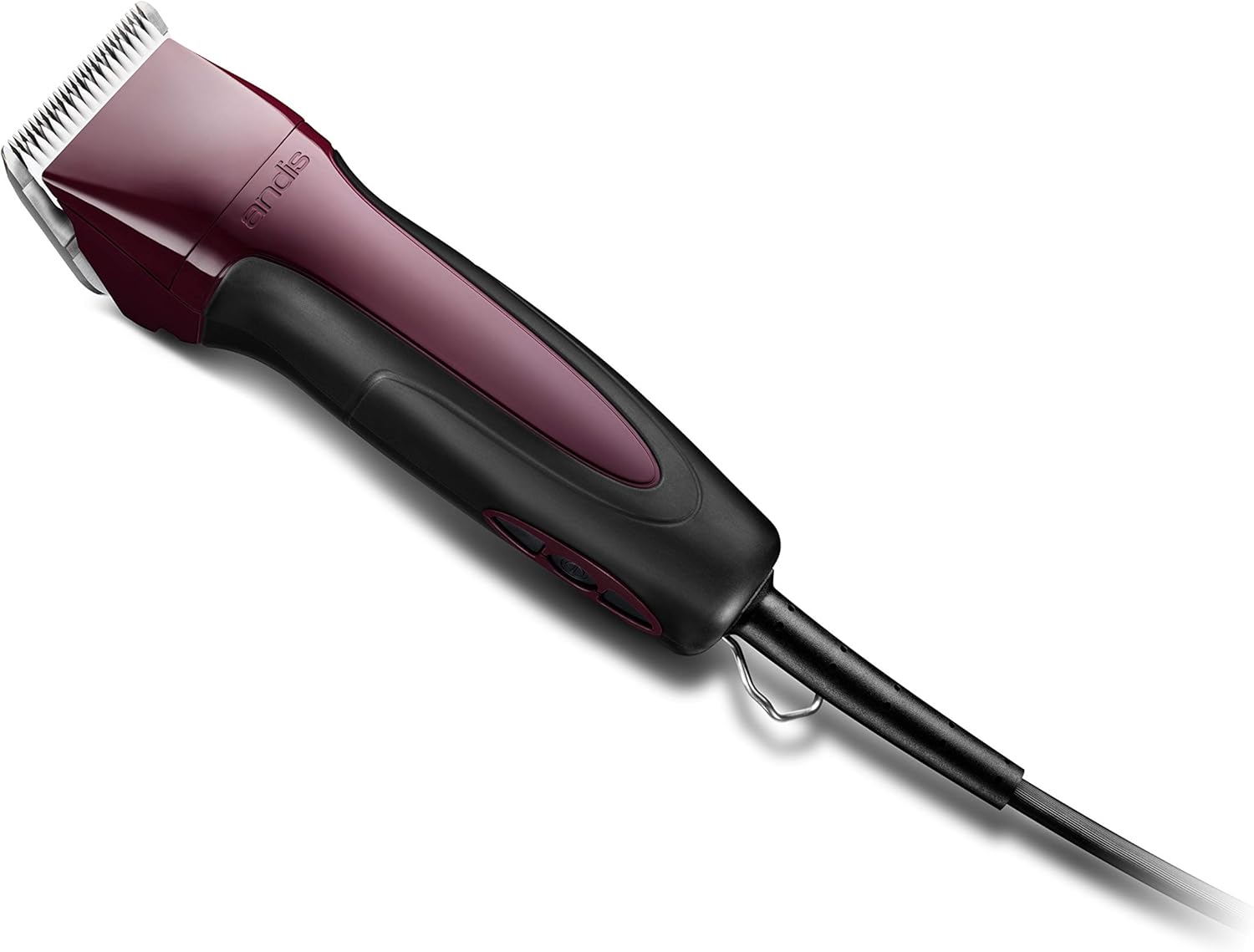 Andis 65455 Excel Professional 5-Speed Detachable Blade Clipper Kit - Animal/Dog Grooming, Rotary Motor, Soft-Grip Anti-Slip Housing, 14-Inch Cord, for All Coats & Breeds, SMC, Burgundy