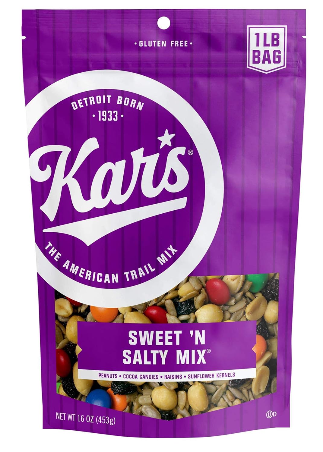 Kars Nuts Sweet N Salty Trail Mix  16 oz Resealable Bag, Pack of 6 - Easy and Quick Snacks for Adults and Kids