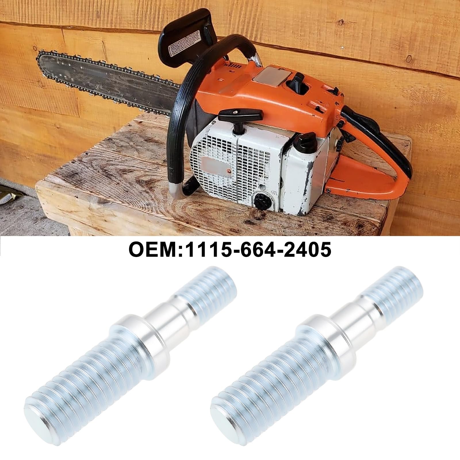 2 pernos de barra de gran tamaño de repuesto 1115-664-2405 compatibles con motosierras Stihl 056 045 S M