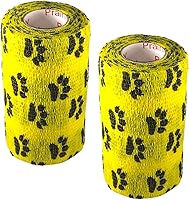 Vista 10 de Cinta adhesiva para veterinarios (negro) (paquete de 2) (4 pulgadas x 15 pies), autoadhesiva, adherente, cohesiva, flexible, autoadhesiva, rollo