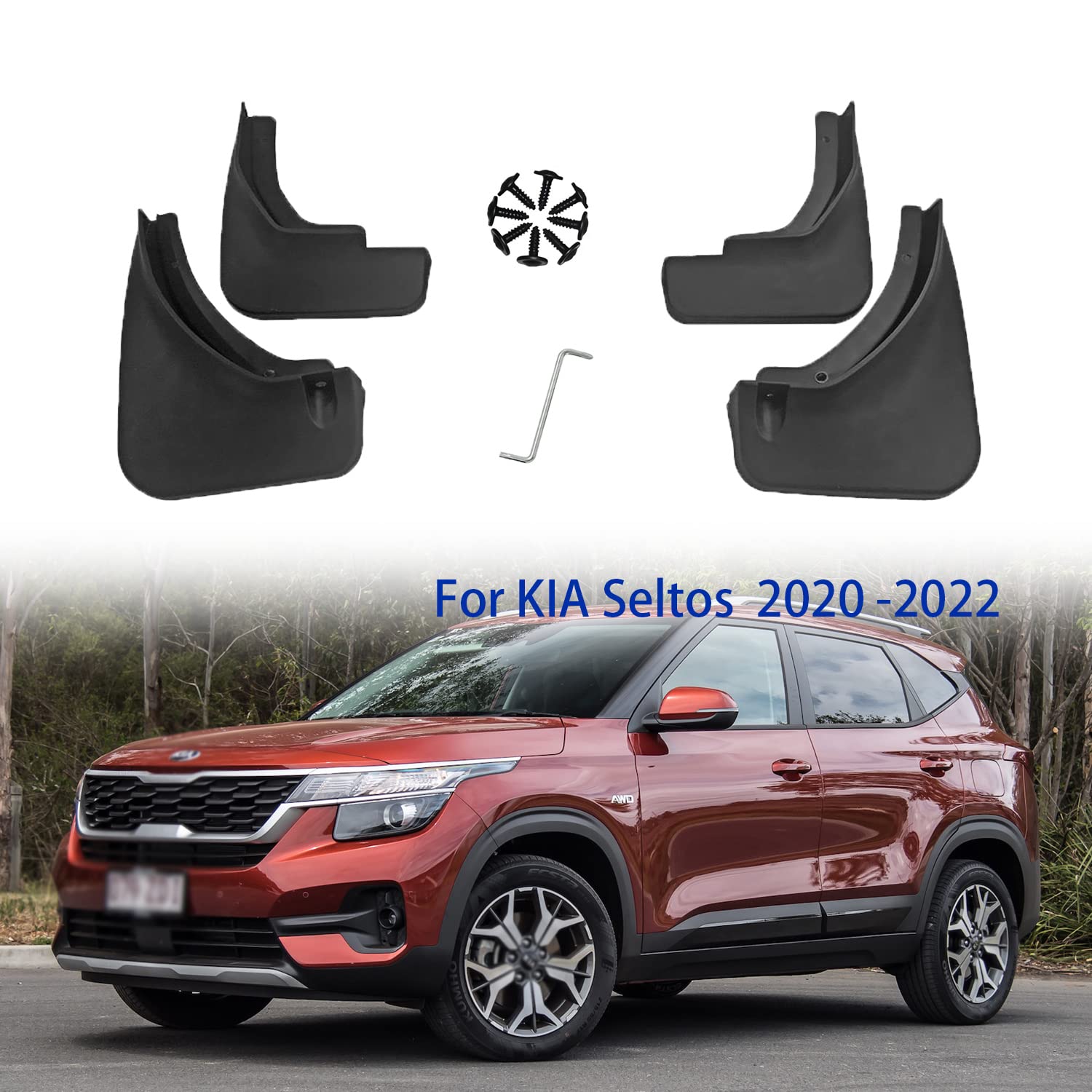 Buy Mud Flaps Kit for 2020 2021 2022 Kia Seltos Accessories Mud Splash Guard Mud Flap 2019 2020