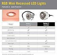 Vista 8 de Armacost Lighting Luces LED RGB multicolor empotrables (Serie 1)