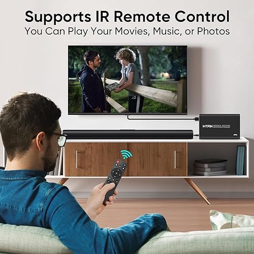 Miniatura 9 de 4K30hz USB3.0 HDMI Media Player Soporte 2.5 "SATA HDD con HDMIAVsalida óptica, reproductor MP4 H.265 portátil para videosmúsicafotos desde unidad