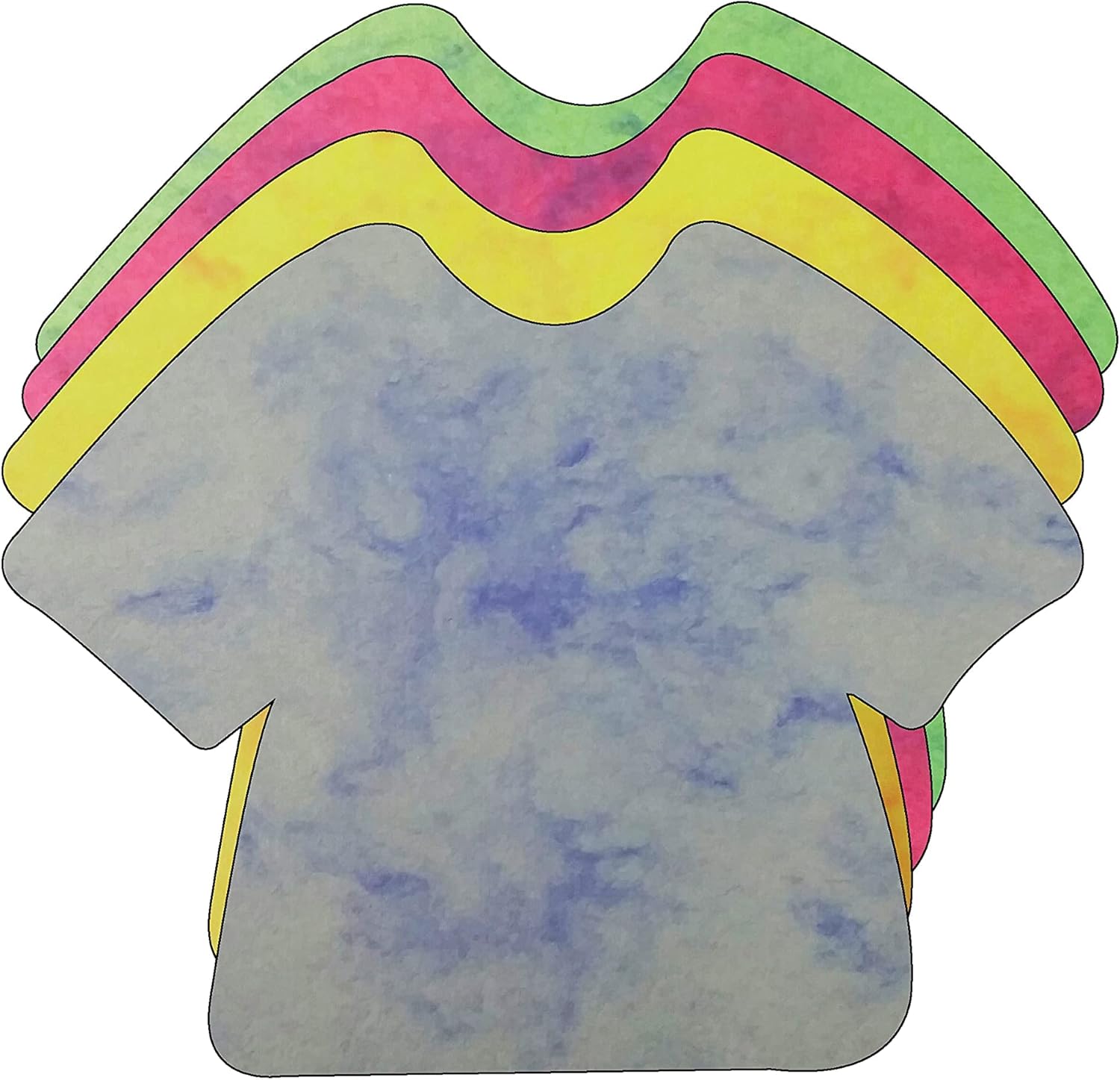 5.75 T-Shirt Large Marble Assorted Color Creative Cut-Outs, 31 pcs, for Spring, Summer, All About Me Activities, Learning Games, Classroom Kids’ School Craft Projects