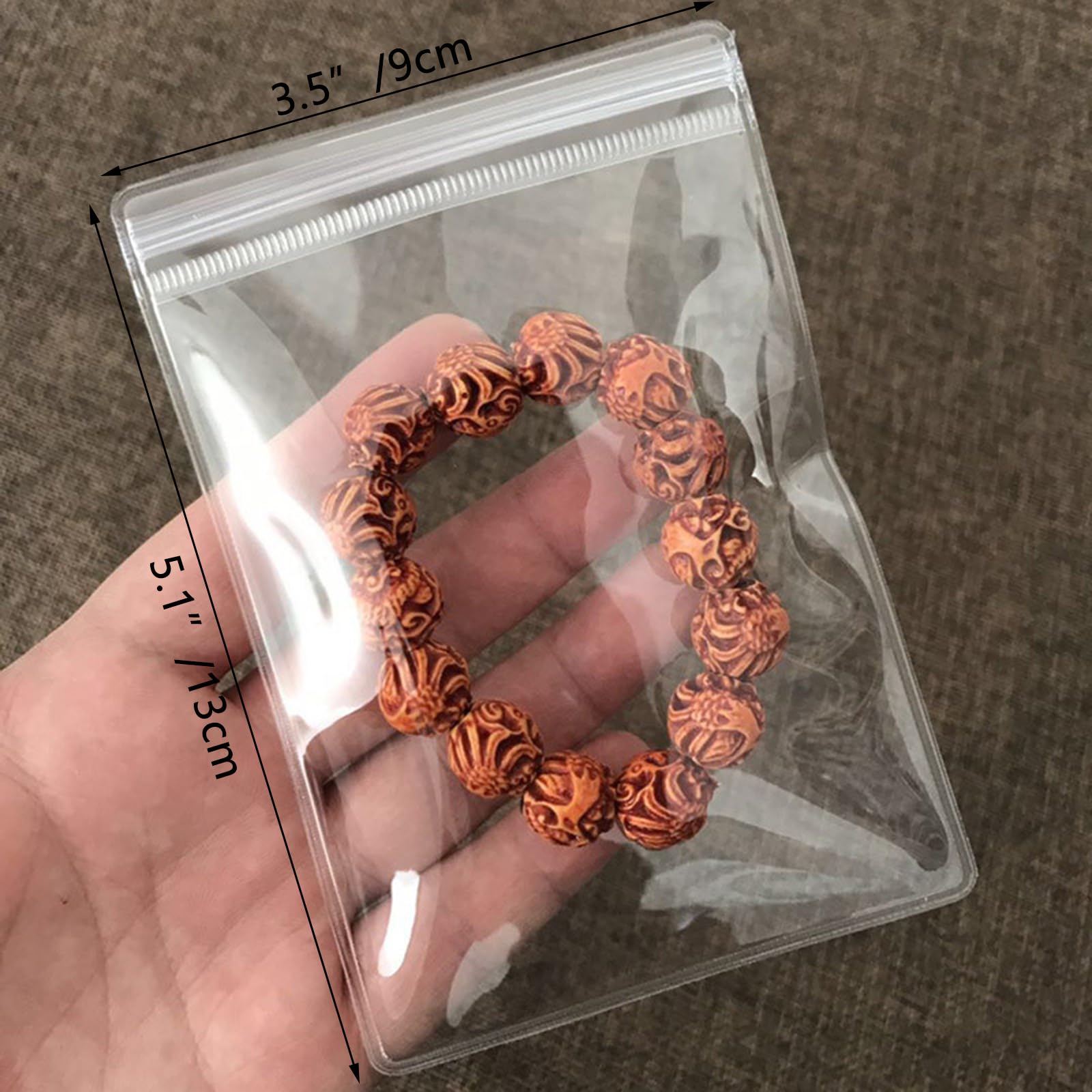 100 Bolsitas Pequeñas Con Cierre Hermético 4x3 Cm - Transparentes, Reutilizables, Para Joyas, Dulces, Té