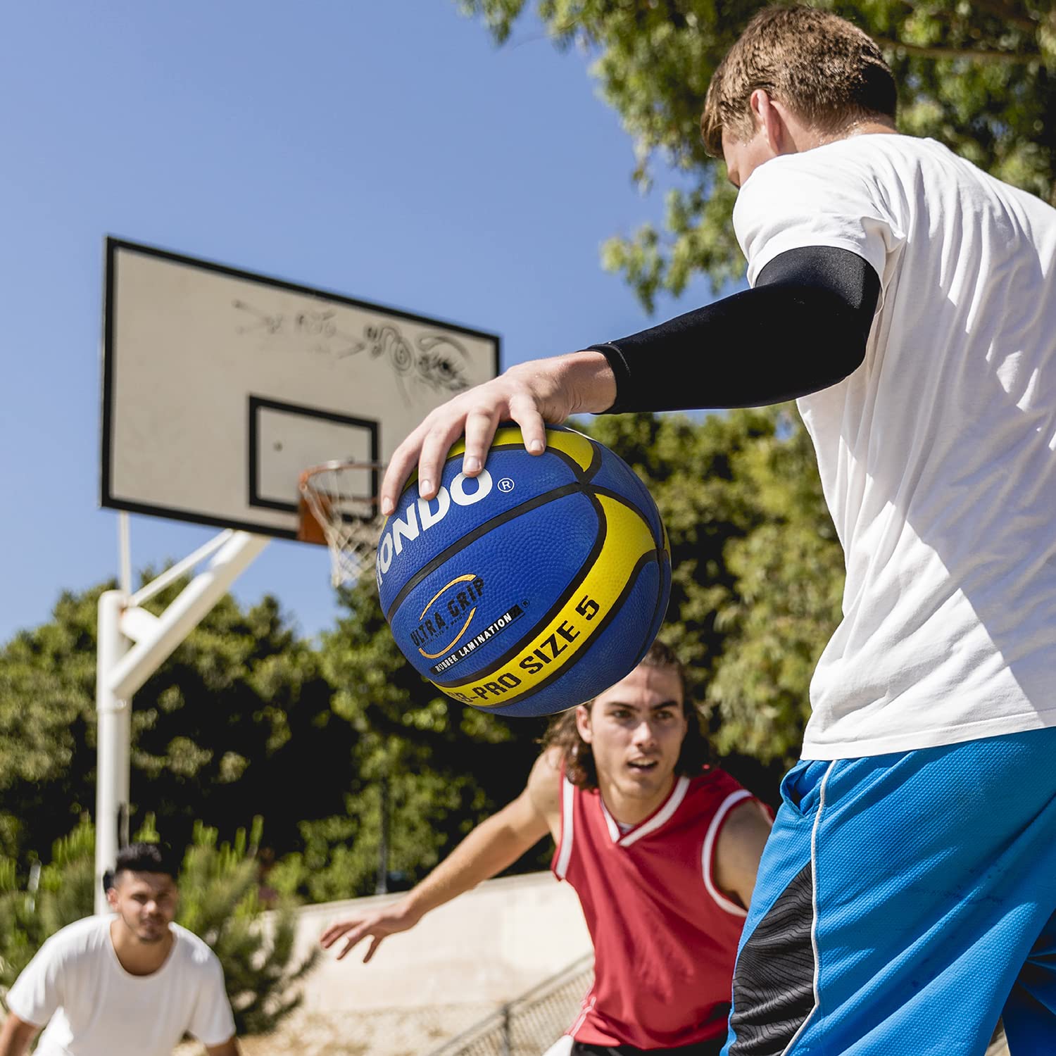 Pallone da basket Mondo-Basket SB-Pro 5, colore arancione e giallo, misura 5 (13734)