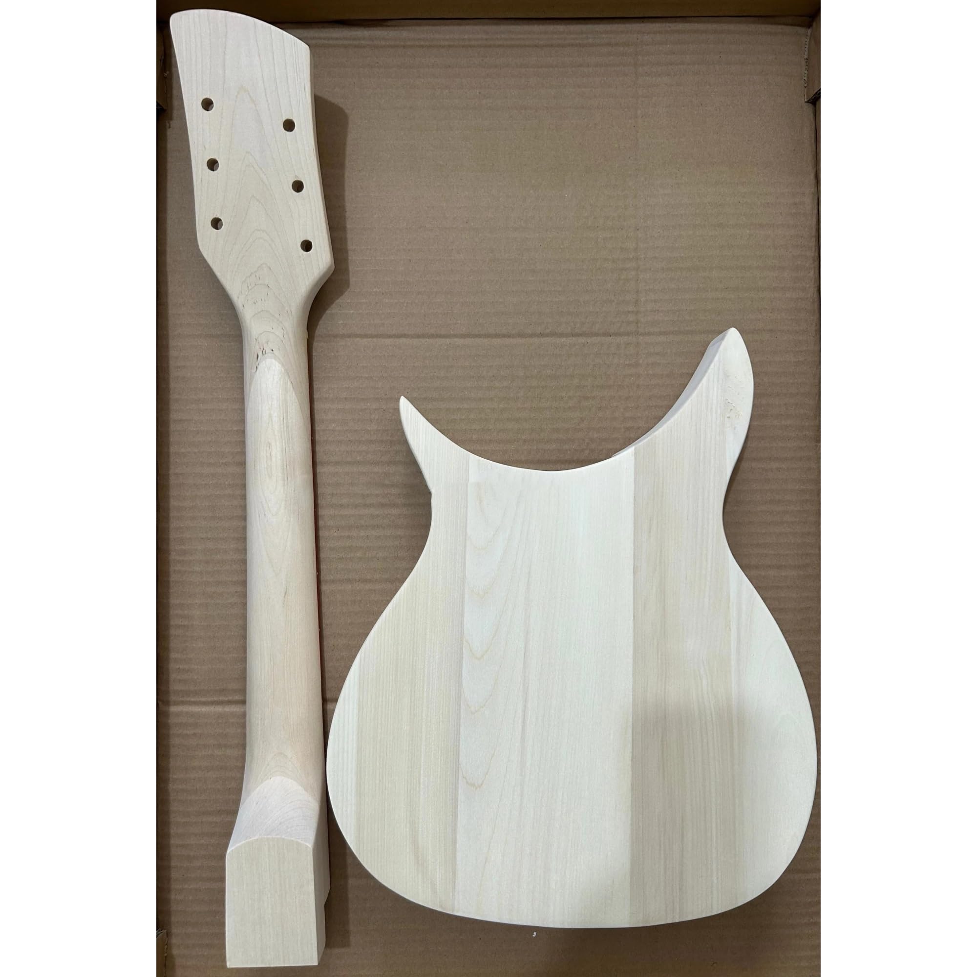 Unfinished Guitar Body Unfinished DIY Electric Guitar Kit Mahogany Body Neck Rosewood Fingerboard