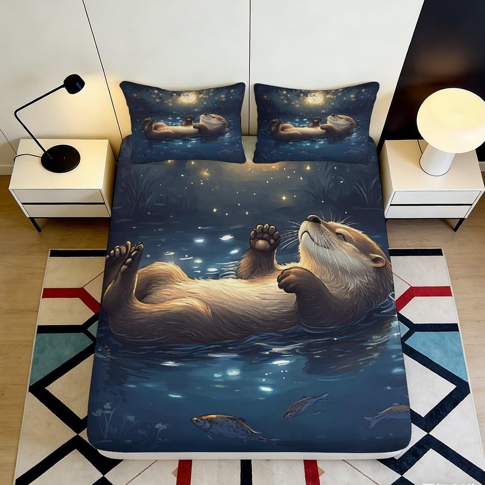 3D Printed Neon Dragon Fitted Sheet Microfiber Non-Slip Deep Pocket Bedroom Bedding Dragon Mattress Fitted Cover Machine Washable for All Ages 160x200x25cm