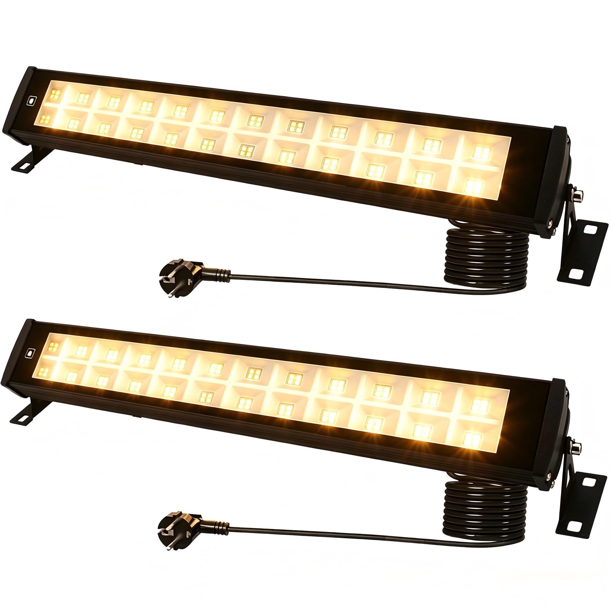 Foco LED Exterior 50W, 2PCS 5000LM 3000K Proyector LED exterior IP66 Impermeable Focos Led Blanco Cálido Luz de Seguridad para Jardín Patio Pasillo Garaje Terraza