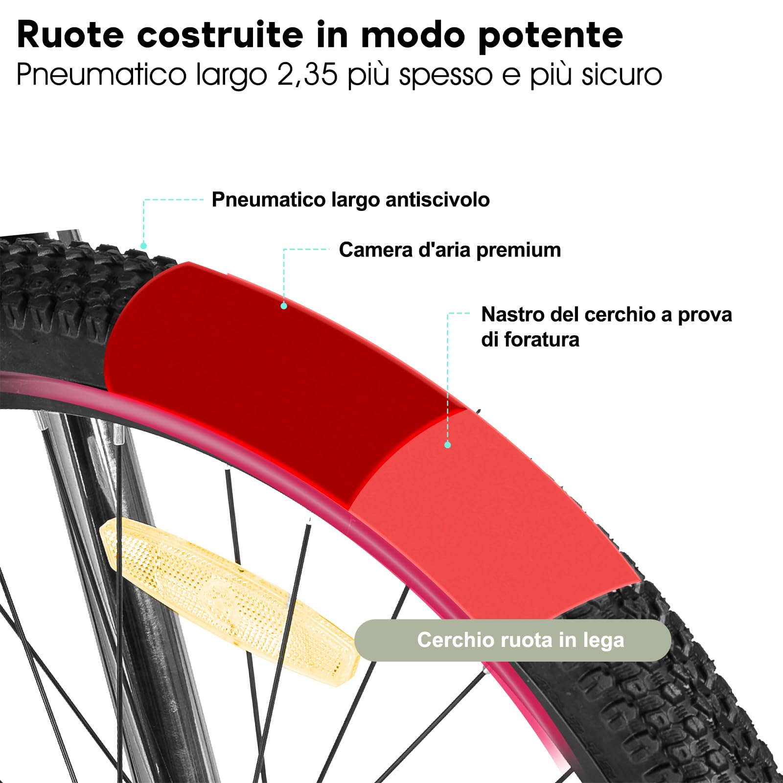 Hiland Bicicletta per ragazzi e ragazze da 24/26 pollici, Junior BMX, Bicicletta BMX per studenti, Freestyle, 2 pedali in acciaio, ruota libera