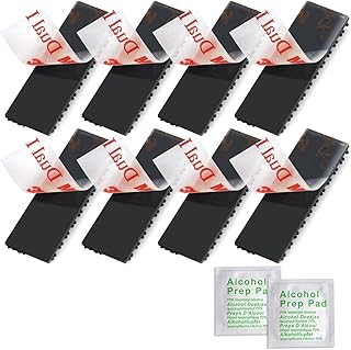EZ Pass/IPass/IZoom/SunPass Mounting Strips 8Pcs (4 Sets), Peel and Stick Adhesive Strips Dual Lock Tape (8, Black)