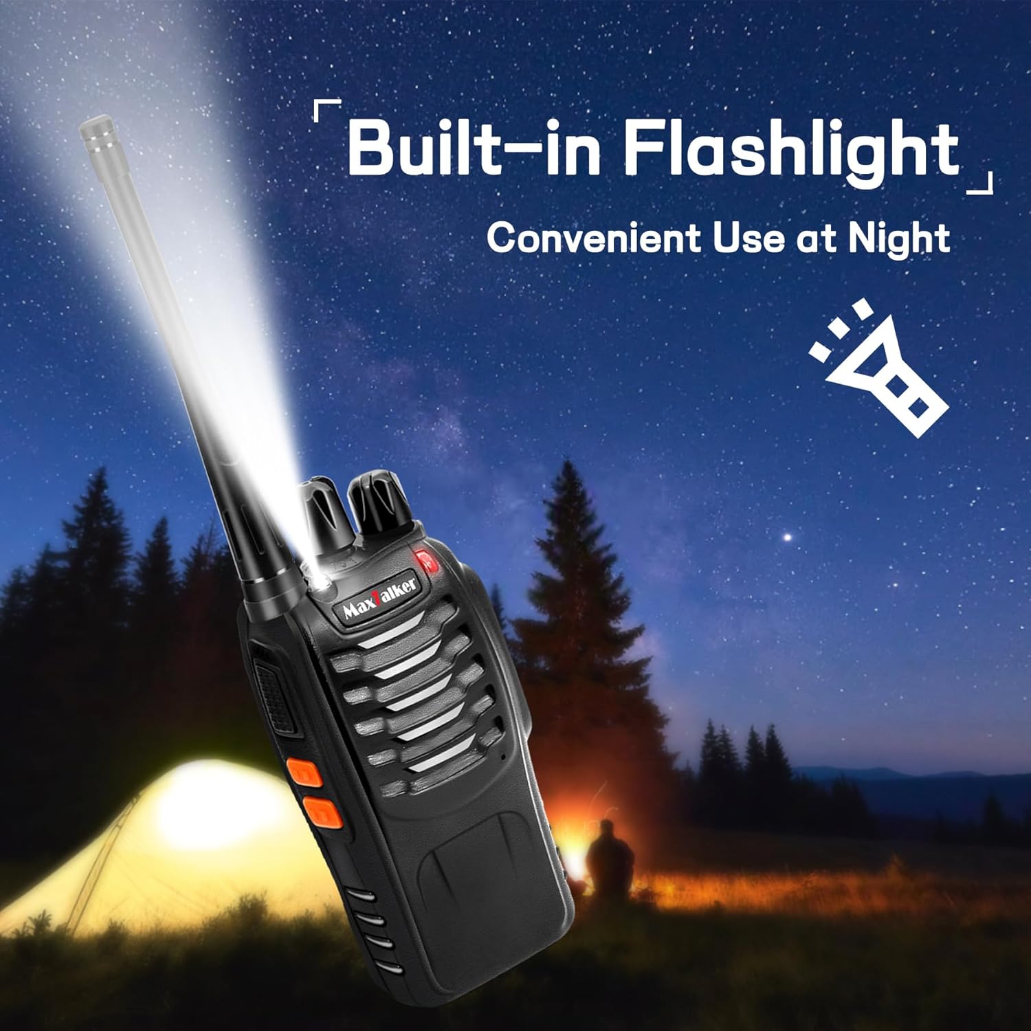 MT-8S Walkie Talkies Long Range for Adults, Radios Walkie Talkies with Conduit Earpiece, Flashlight, 2 Way Radio with Rechargeable Battery, Two Way Radio for Family, Camping, School, Church（10 Pack）