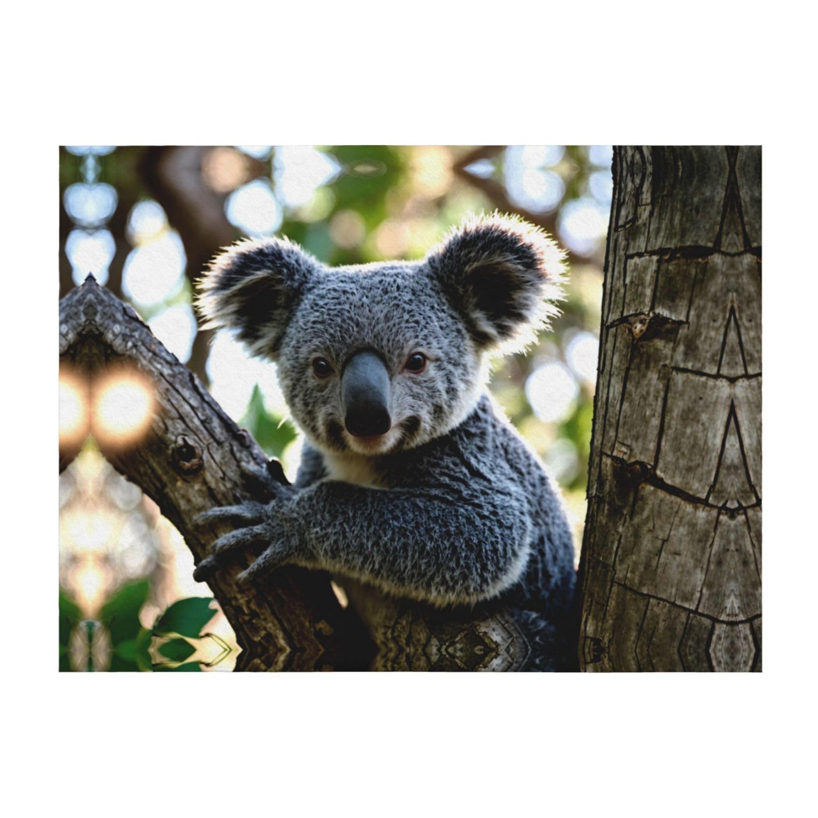 Phayah Cute Koala Throw Blanket 60" X 50" Fluffy Large Big Blanket Flannel Blankets For Sofa Couch Bed
