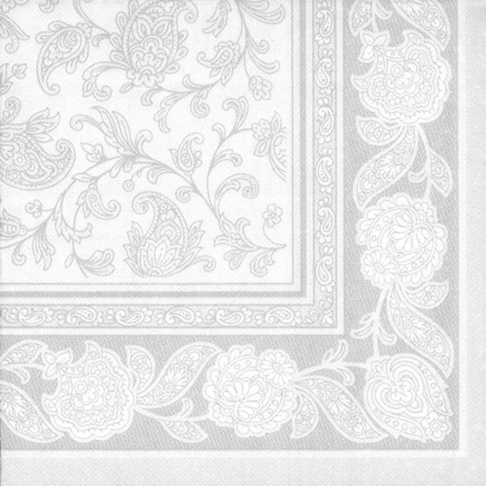 50 Servilletas de Papel ''ROYAL Collection'' Pliegue-1/4 40 cm x 40 cm blanco Ornaments