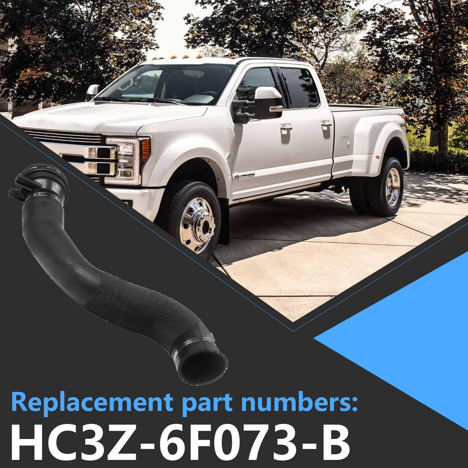 Tube HC3Z-6F073-B For 2017-2019 Ford Super Duty 6.7L PowerStroke, Black