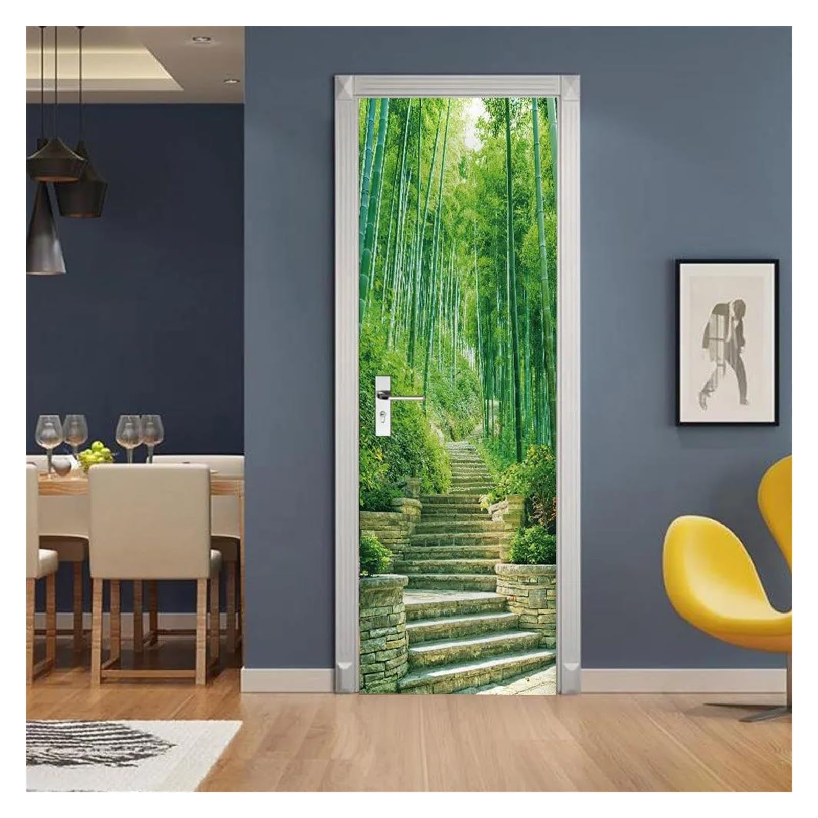 Peintures murales de salon autocollantes et lavables pour grand mur