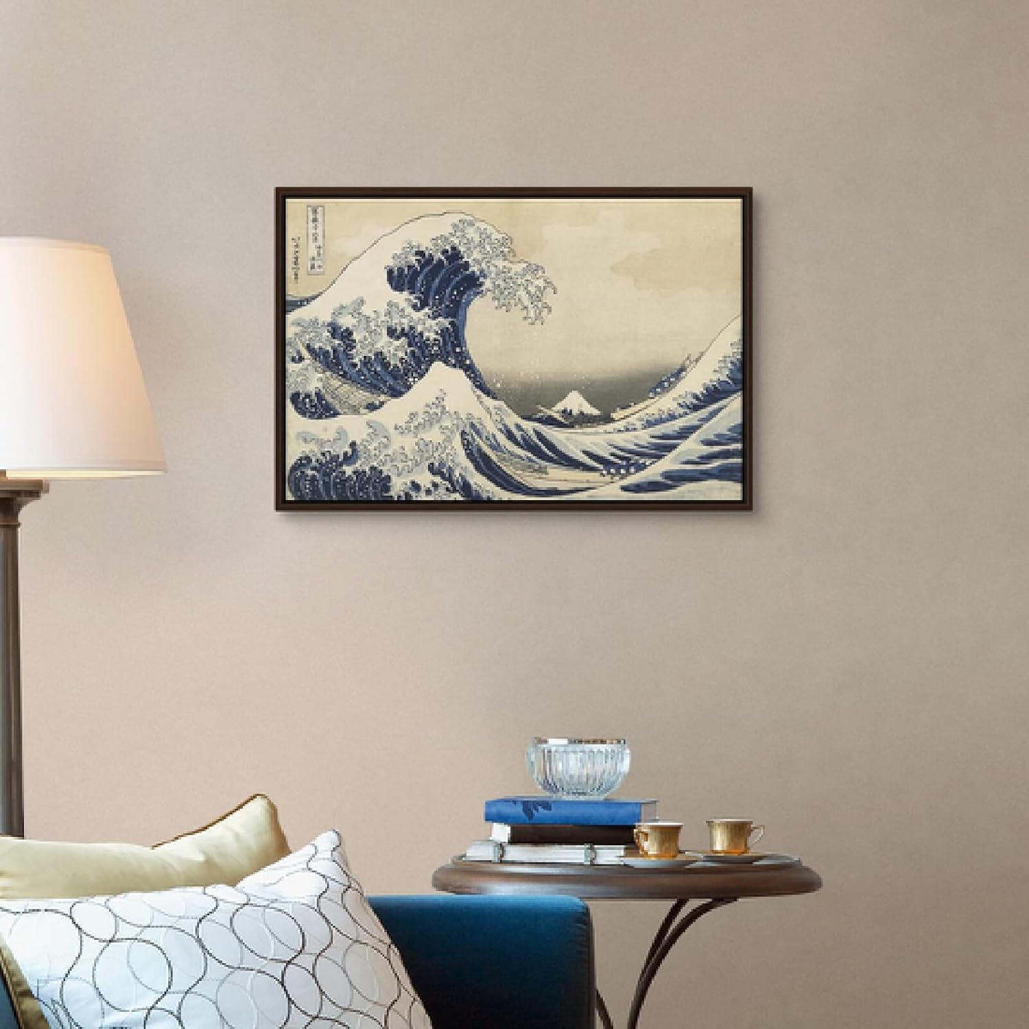 SYSMYXGS Paint by Numbers for Adults, Easy Drawing DIY Oil Canvas Painting Kits with Brushes, Acrylic PigmentArts Craft for Home Wall Decor — The Great Wave of Kanagawa by Katsushika Hokusai