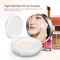 Vista 4 de Contenedor de polvo de tamaño de viaje de 2 piezas para mujer, caja de soplo de polvo de maquillaje recargable, estuche portátil