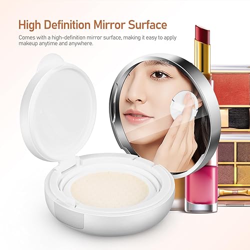 Miniatura 4 de Contenedor de polvo de tamaño de viaje de 2 piezas para mujer, caja de soplo de polvo de maquillaje recargable, estuche portátil