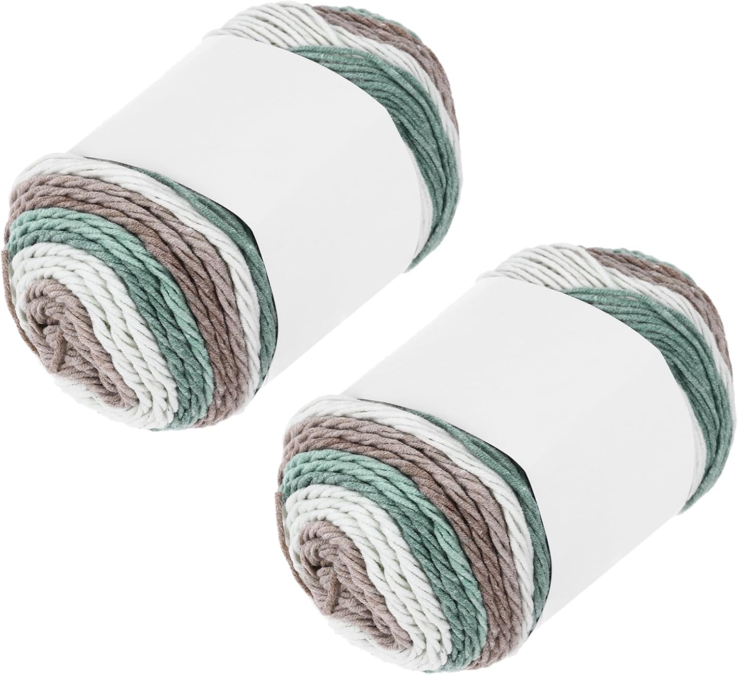 MECCANIXITY Cotton Acrylic Yarn for Crocheting, 422 Yard 5 Ply Soft Gradient Yarn Acrylic 45% Cotton 55% Used for DIY Knitting Blankets Scarves(2 Packx100g,Purple,Grey,Green)
