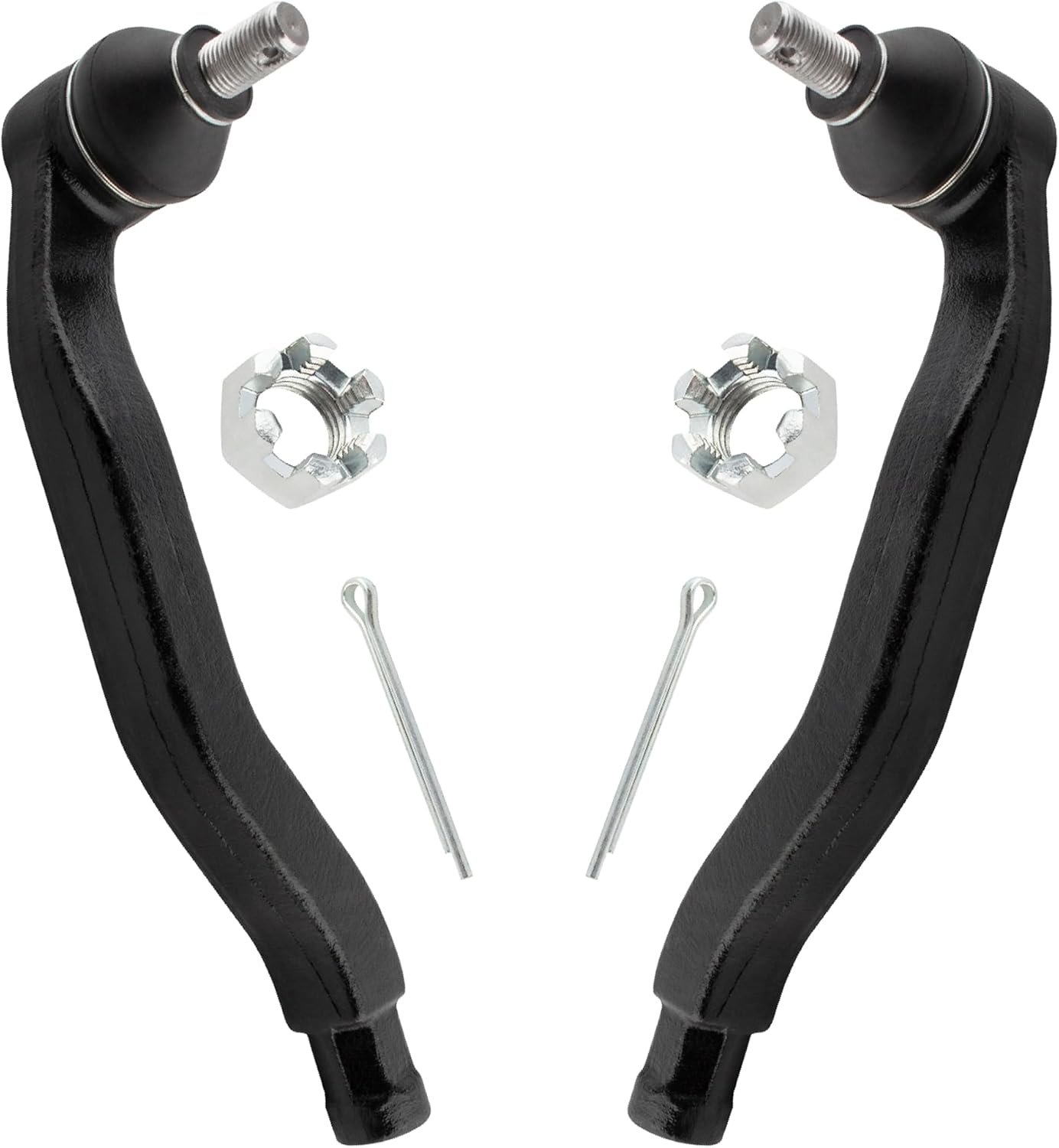 BOXI (Set of 4) 2x Front Inner Tie Rod Ends + 2x Front Outer Tie Rod Ends Suspension Kit Fit for Honda Prelude 1992 1993 1994 1995 1996 Coupe Models | Replace ES80680 ES80679 EV800296