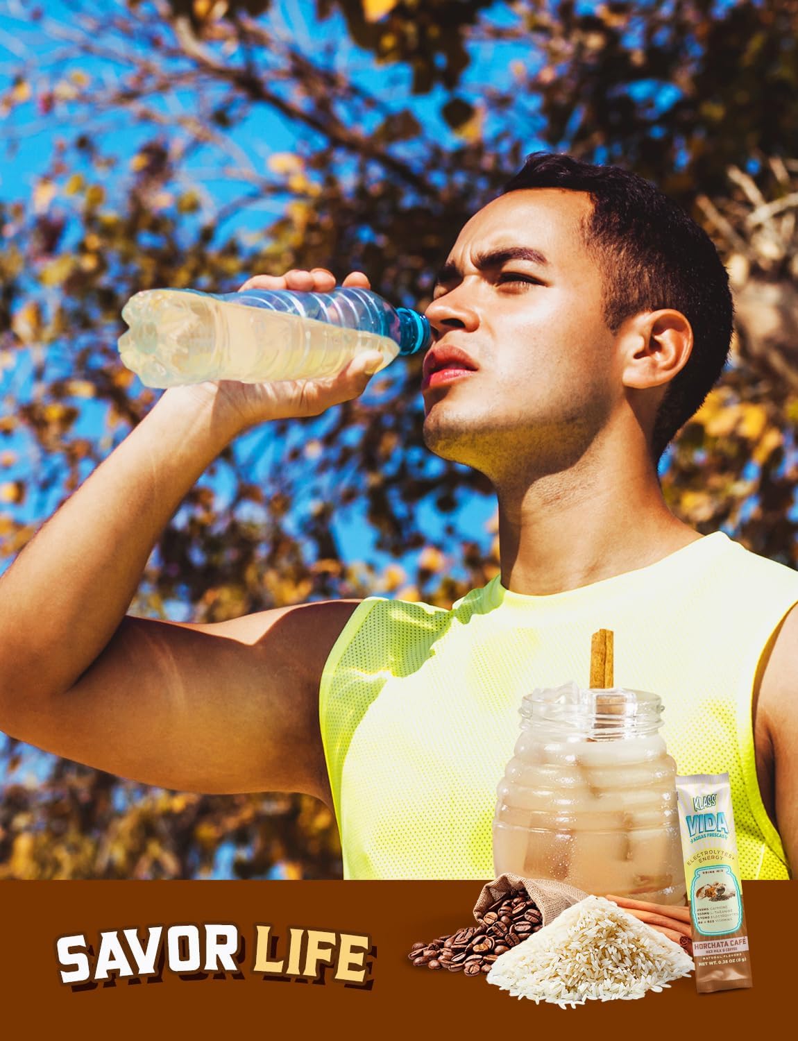 Hydration + Energy Electrolyte Drink Mix – Coffee Horchata Agua Fresca Flavor | Sugar-Free Powder with Caffeine, L-Theanine, Coconut Water & Minerals | 15 Single-Serve Stick Packs Horchata Coffee image 5 of 6 B0DKLXJG2V