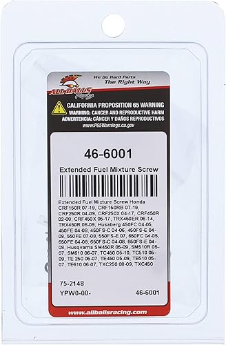 Miniatura 4 de All Balls Tornillo de mezcla de combustible extendido 46-6001 compatible conrepuesto para Honda CRF150R 2007-2019, CRF150RB 2007-2019, CRF250R