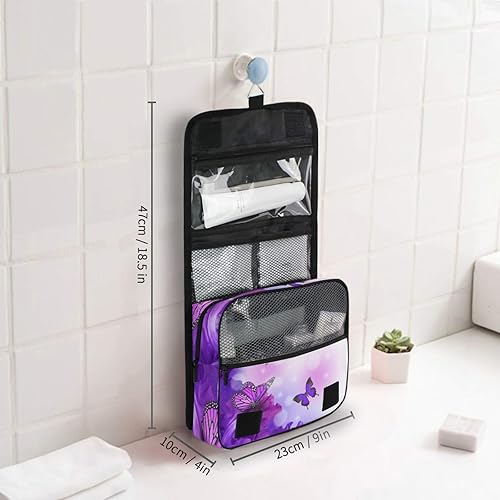 Miniatura 6 de ALAZA Neceser colgante de viaje, bolsa de cosméticos multifunción para cosméticos, bolsa de maquillaje portátil con gancho, bolsa organizadora