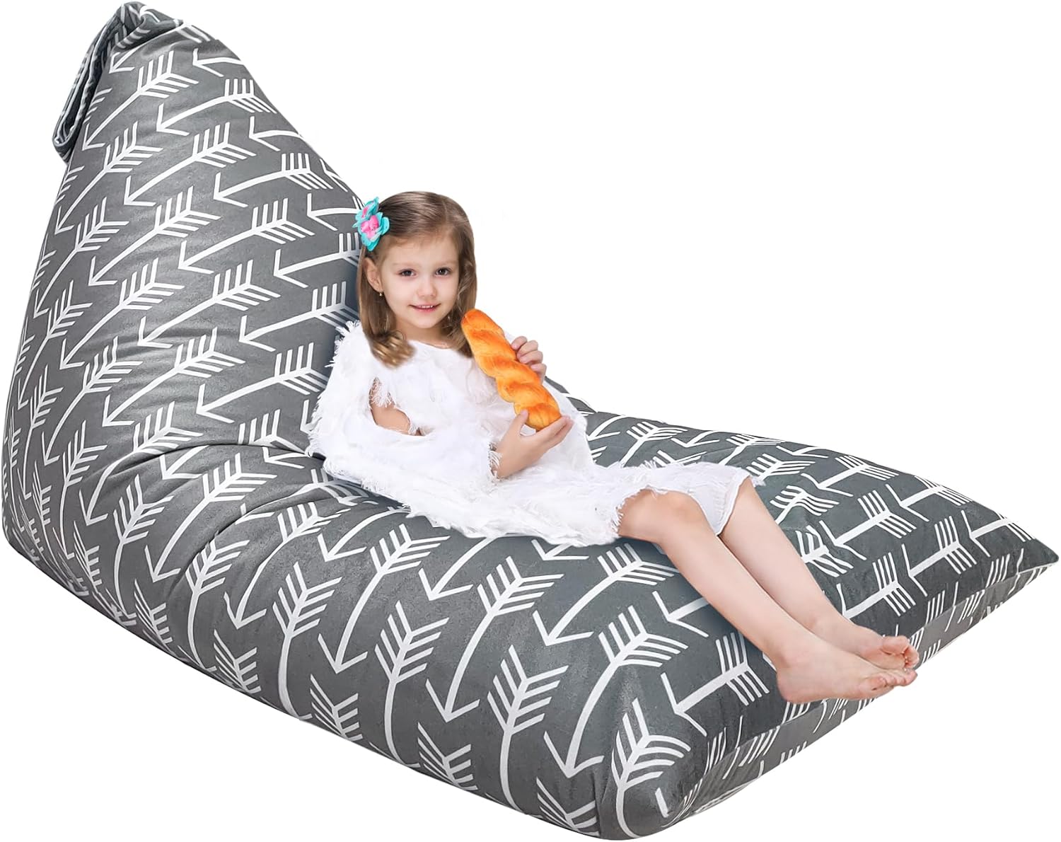 Jorbest Stuffed Animal Storage Bean Bag Chair for Kids and Adults, Stuffed Animal Storage, Dinosaur Bean Bag Chair Cover for Kids - Cover ONLY (200L/52 Gal)