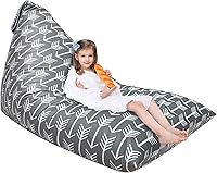 Vista 12 de Jorbest Puf de almacenamiento de animales de peluche para niños y adultos, puf de animales de peluche, asiento de lona de alta calidad, solo funda