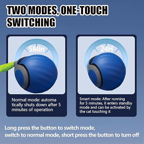Miniatura 6 de Juguetes interactivos para gatos y perros de interior, versión actualizada 2025 de cola 3.0, pelota de juguete interactiva inteligente para gatos y