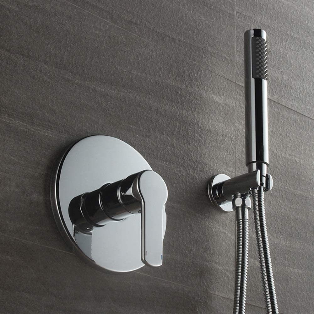 Robinet de douche en cuivre argent de style encastré chic et durable pour la maison