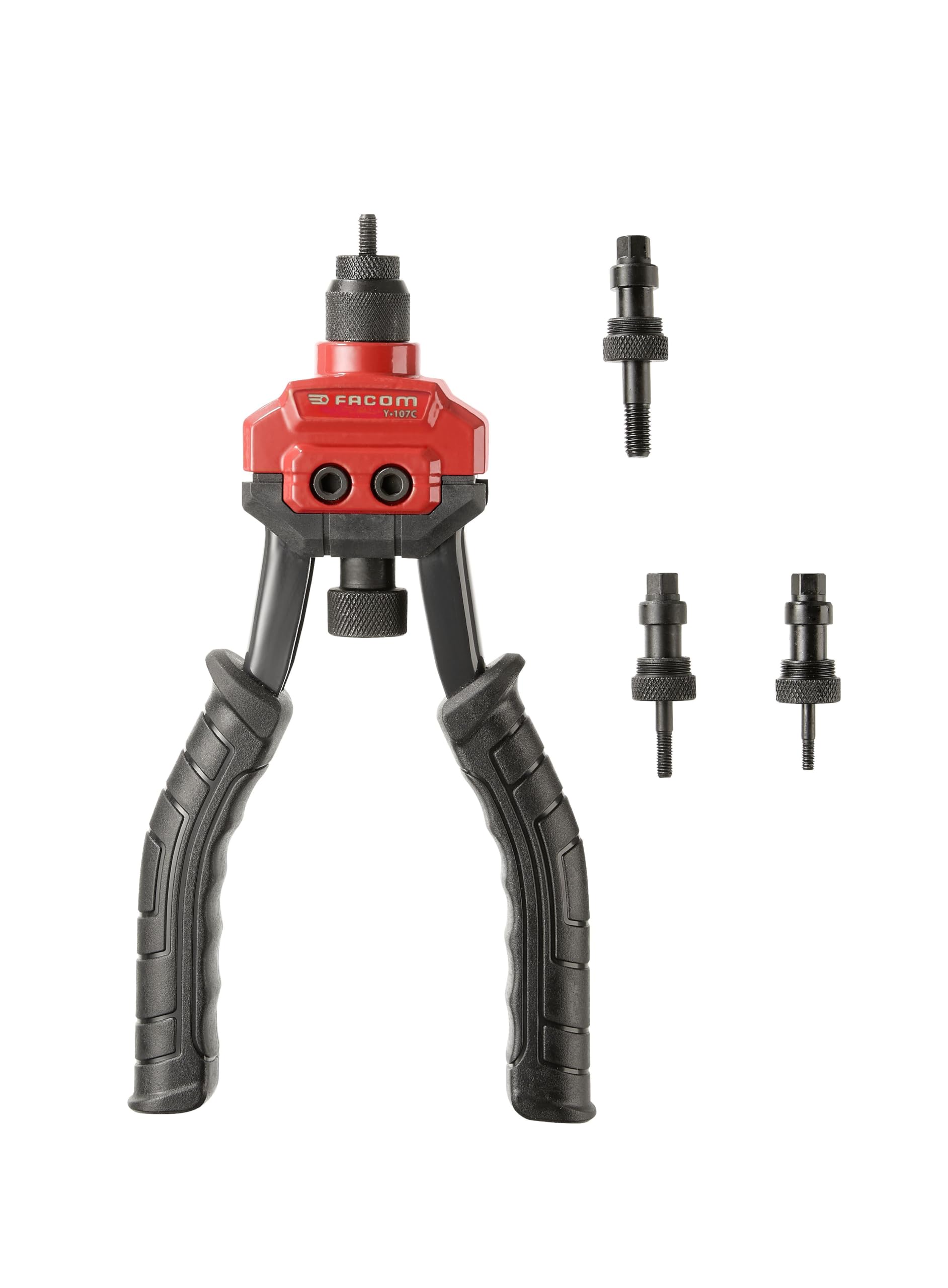 FACOM - Pinza para tuercas ciegas, se puede operar con 2 manos, compatible con 4 boquillas, material robusto y duradero, herramientas para profesionales y particulares - Y.107CPB