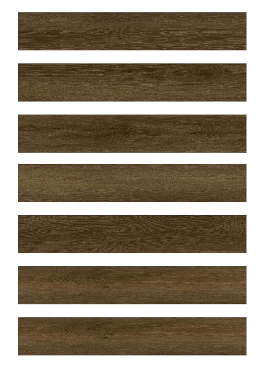 FloorPops 36-in by 6-in Dark Oak Peel and Stick Wood Floor Planks, Pack of 7 Tiles, FPW6155
