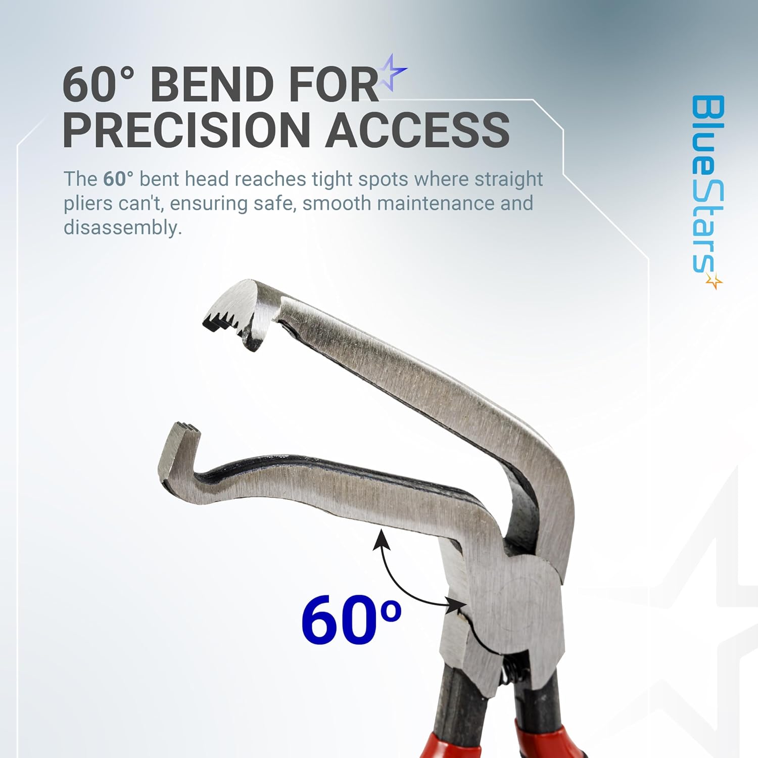 Electrical Disconnect Pliers Set 37980 37960 Electrical Connector Pliers for Cars (1*Straight & 1 * 60°Bend) Fuel Line Disconnect Tool Set for Air Flow Sensors Fuel Injectors