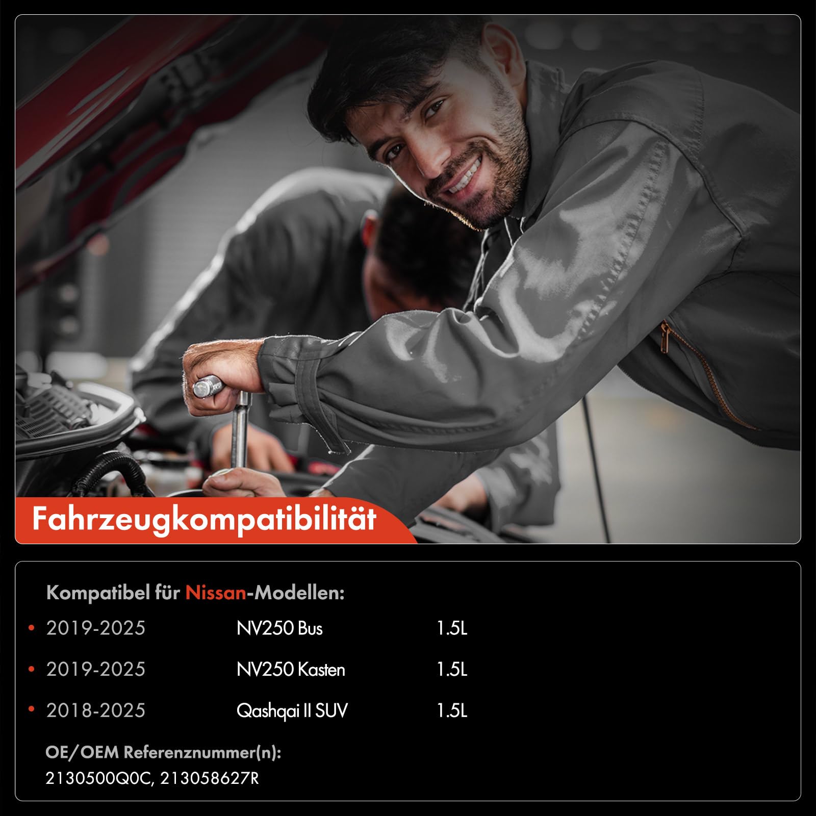 Frankberg ölkühler ölfilter Kompatibel mit Qashqai II SUV J11 J11 1.5 dCi NV250 Bus X61 dCi 115 NV250 Bus X61 dCi 95 Replace# 213058627R,2130500Q0C
