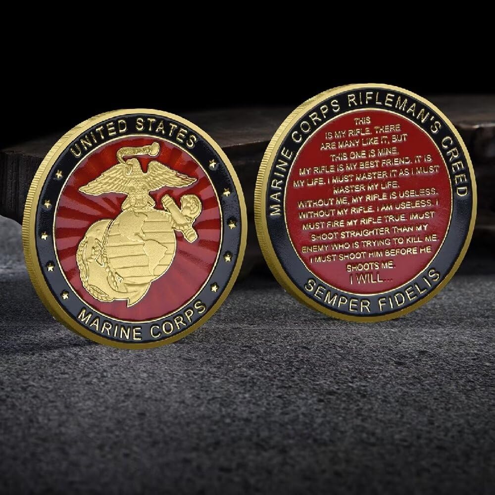 Moneta modlitewna USMC, prezenty piechoty morskiej dla mężczyzn moneta wyzwania USMC dla weterana piechoty morskiej USA