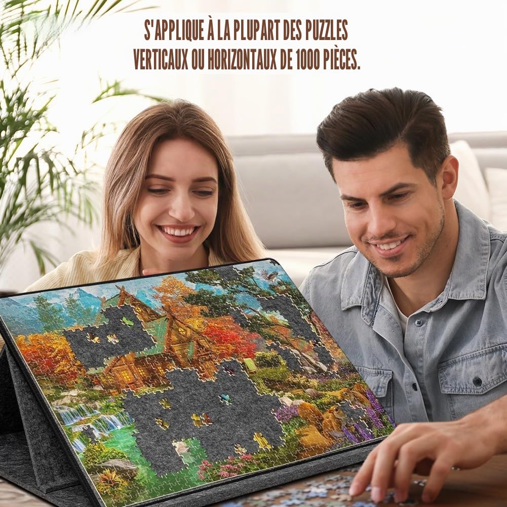 Plateau Puzzle de 1000 Pièces, Table Puzzle en Feutre