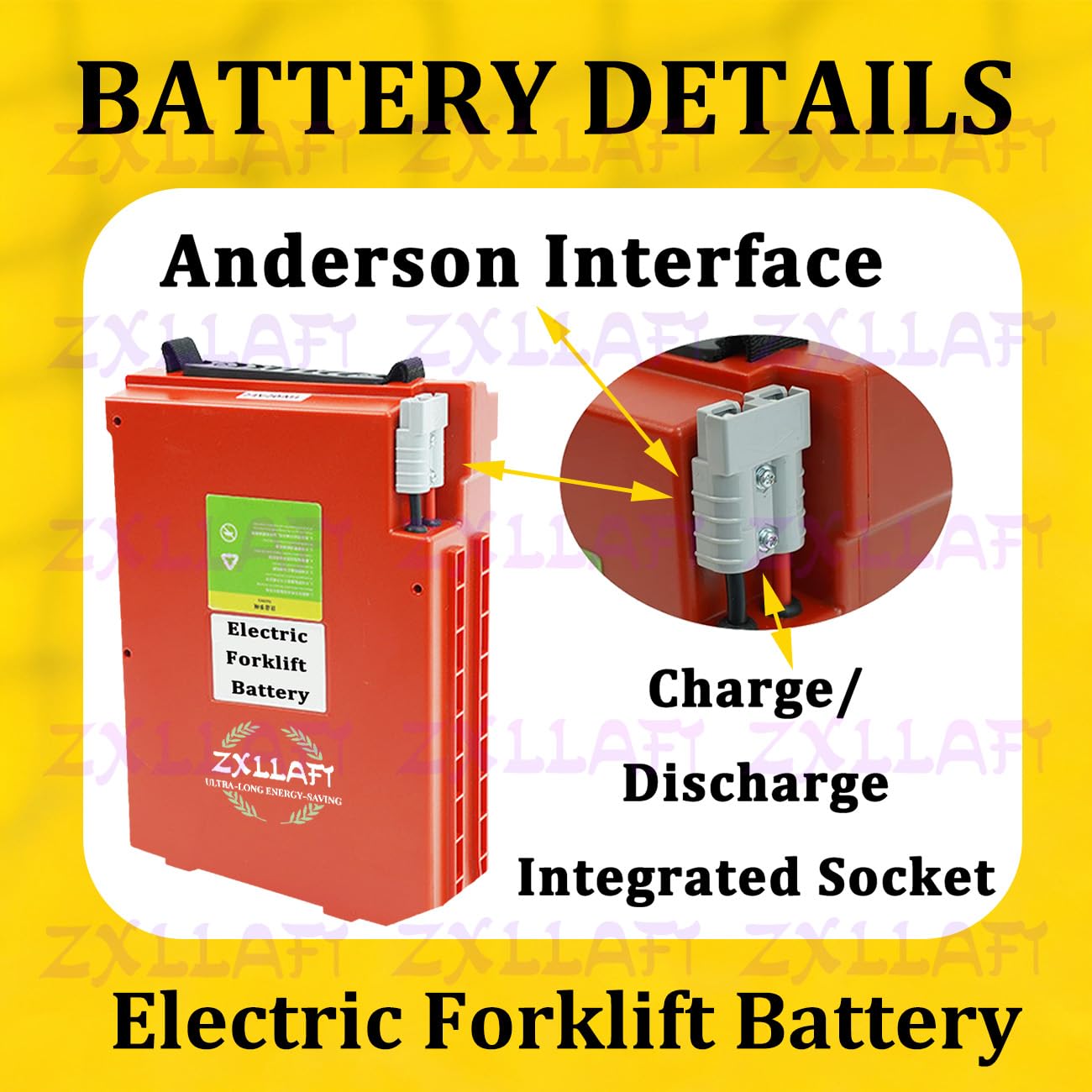 48-Volt Lithiumbatterie 24V Batterie für Elektrostapler für CBD20YLi LiFePO4-Batterien Batterien elektrische Hubwagen mit BMS, Handle und Andertson Port