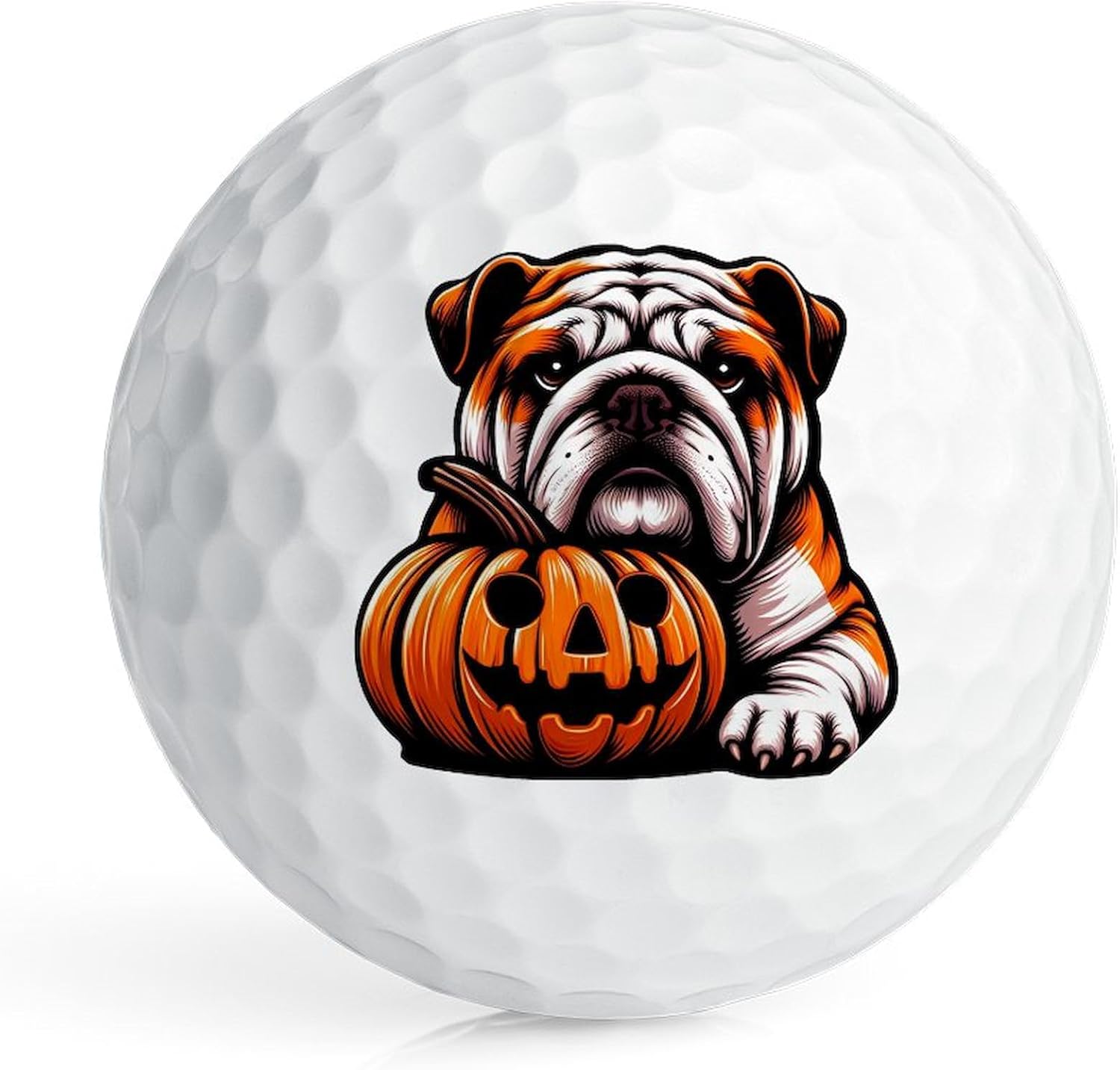 CafePress Halloween English Bulldog Jack O Lantern Autumn Novelty Golf Balls (Pk of 12)