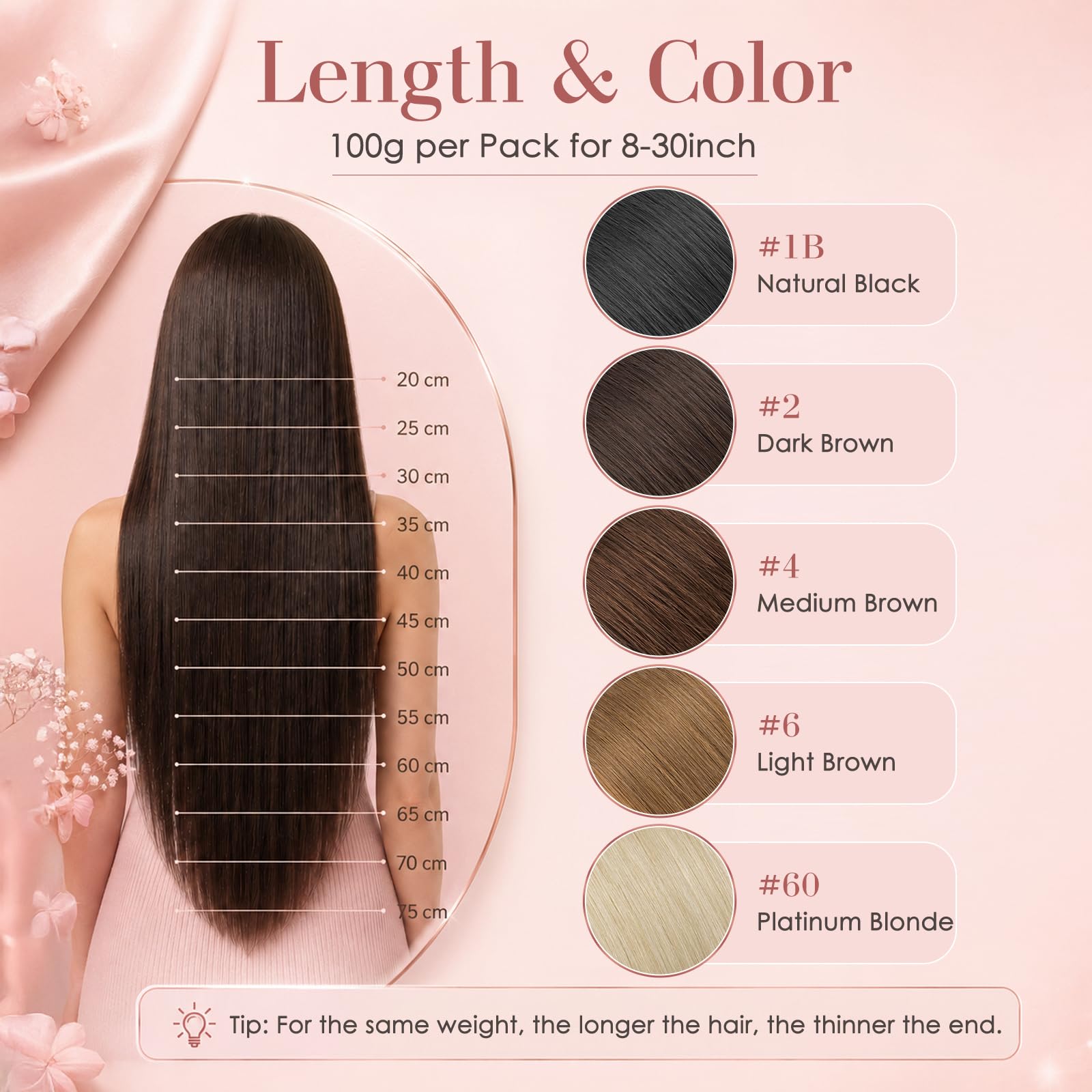Rich Choices Weft Extensions Echthaar Tressen Zum Einnähen Extensions Haartressen Echthaar Tressen Echthaar Extensions Remy Human Hair Extensions 70cm 100g #4 Mittelbraun Extensions