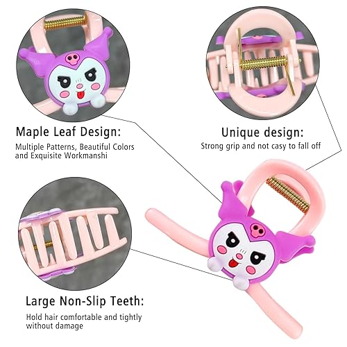 Miniatura 4 de 3 pinzas para el pelo de anime kawaii, antideslizantes, pasador, pinza de mandíbula para niñas y adolescentes, accesorios de peinado de moda para