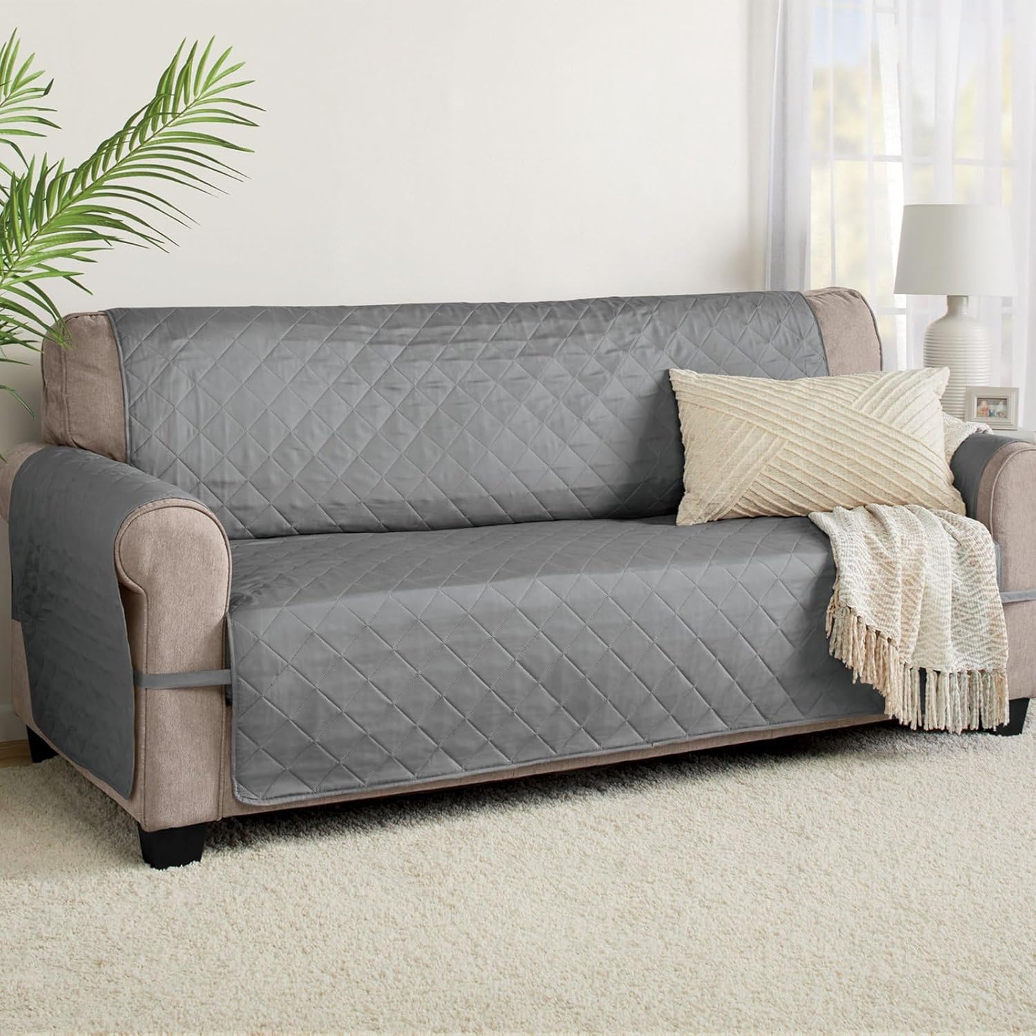 Stoneberry Home® Water Repellent Sofa Furniture Protector Polyester Grey