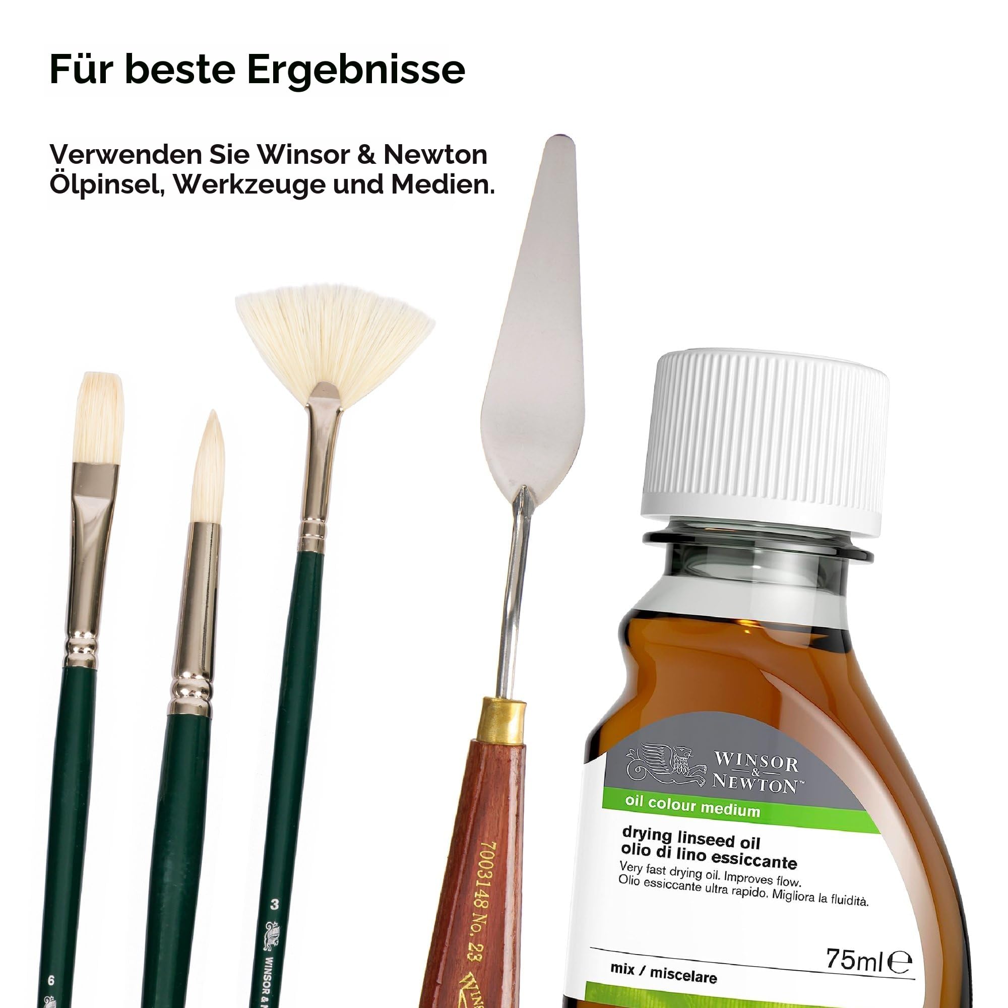 Winsor & Newton 1490618 Winton, feine hochwertige Ölfarbe mit gleichmäßiger Konsitenz, hohe Deckkraft & Pigmentrecht - Ölfarbenset 10 Farben in 21ml Tuben
